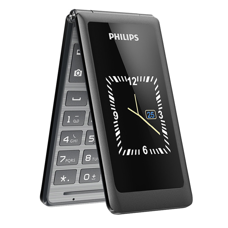 飞利浦 双卡双待设计翻盖手机