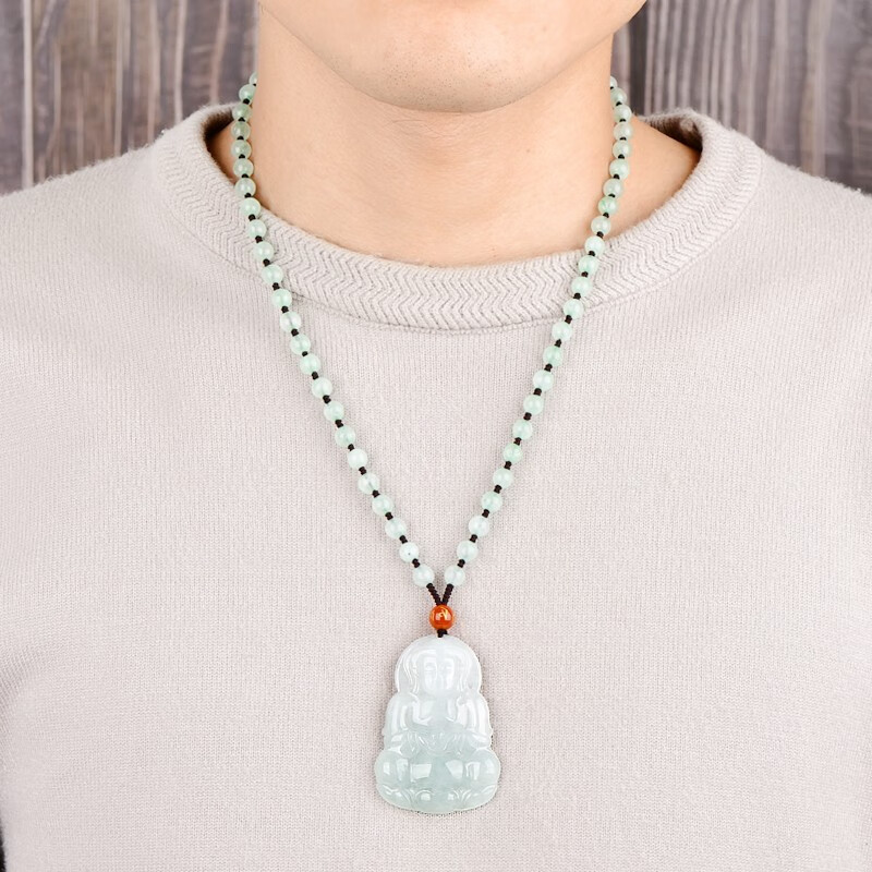 千载一玉 冰底飘花翡翠吊坠