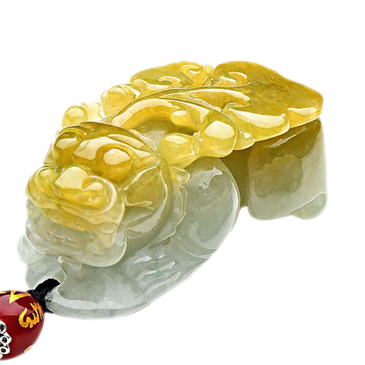 可玉可求飘黄翡翠吊坠