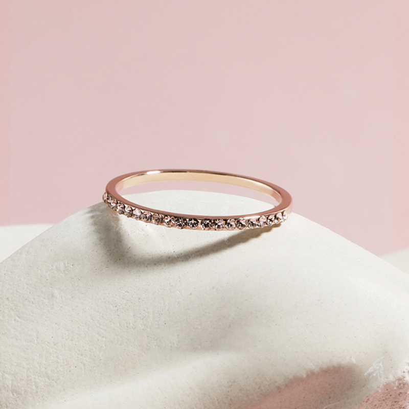 阿吉豆闪耀水钻戒指