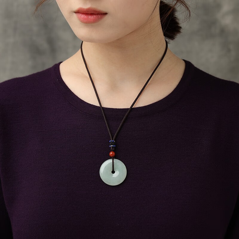 曼丽翠 翡翠平安扣吊坠