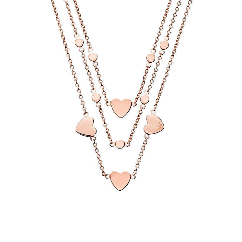 阿玛尼 叠戴心形 项链