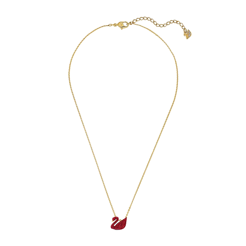 施华洛世奇 红色天鹅项链