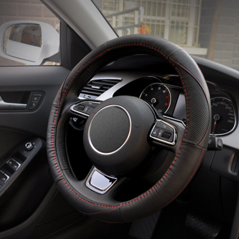 卡莱饰真皮免手缝方向盘套