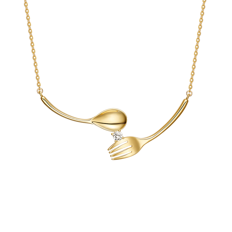 HEFANG简约餐具锁骨链