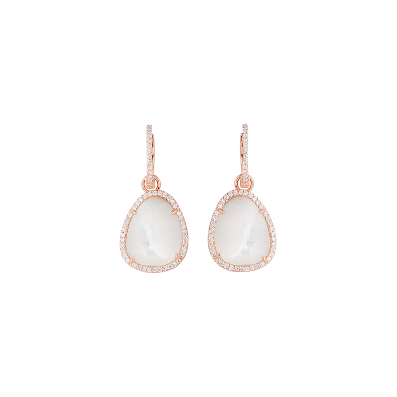 APM 白色珠母贝耳环