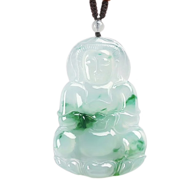 碧玉尊 飘花冰种翡翠吊坠