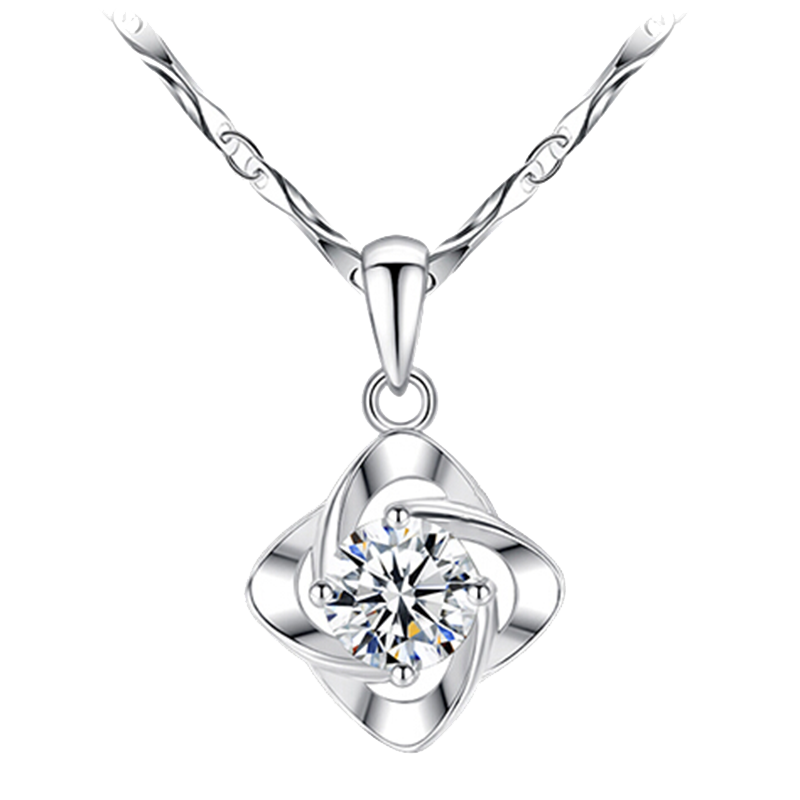 法蔻 四叶草锆石项链