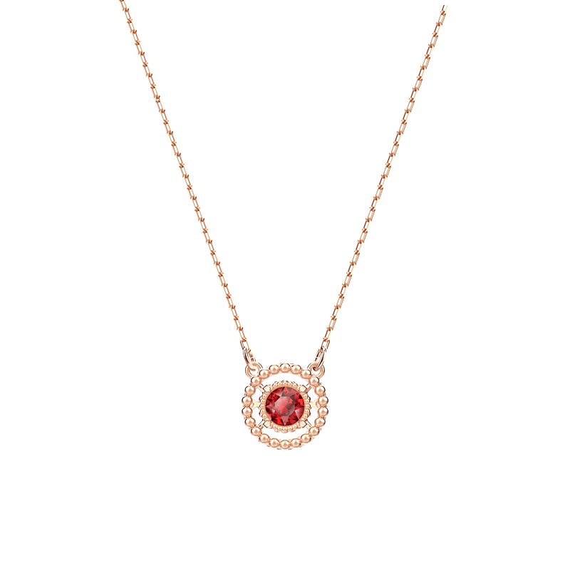施华洛世奇 红色悦动水晶项链