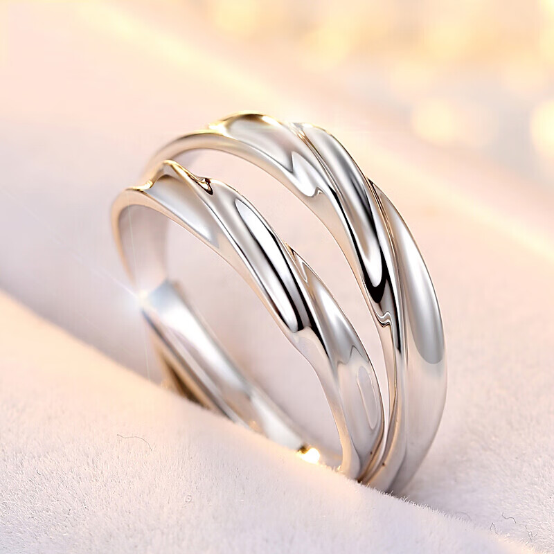 卡蒂罗不变形活口银饰对戒