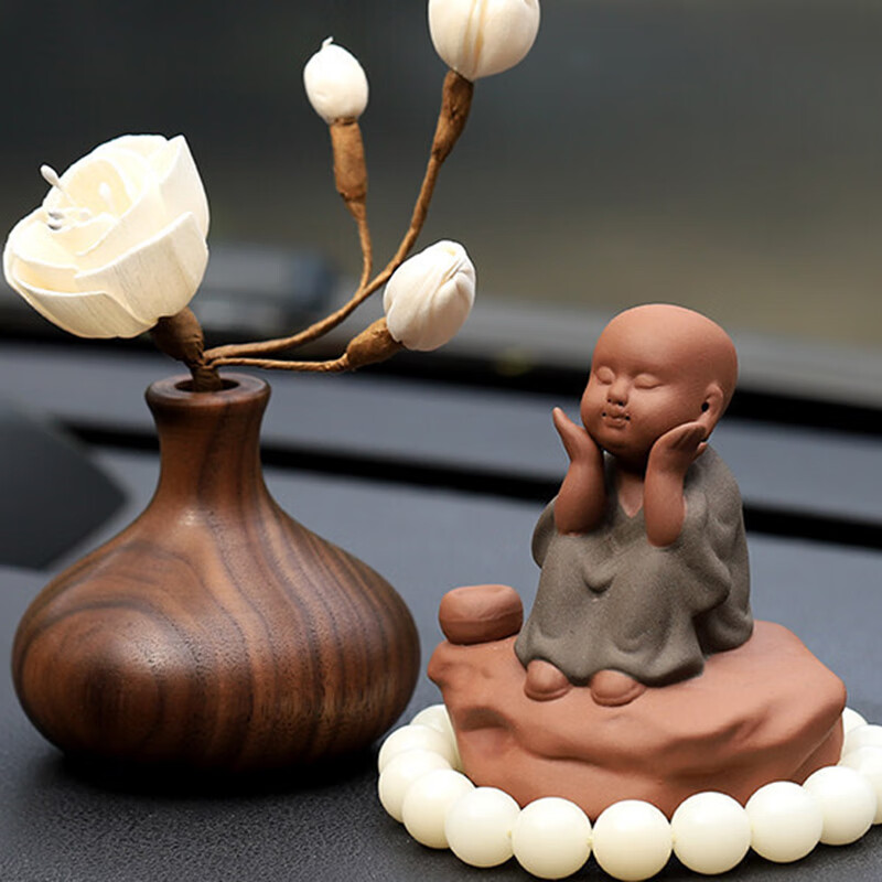 自由牛 个性小和尚摆件