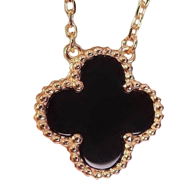 法蔻玫瑰金黑玛瑙项链