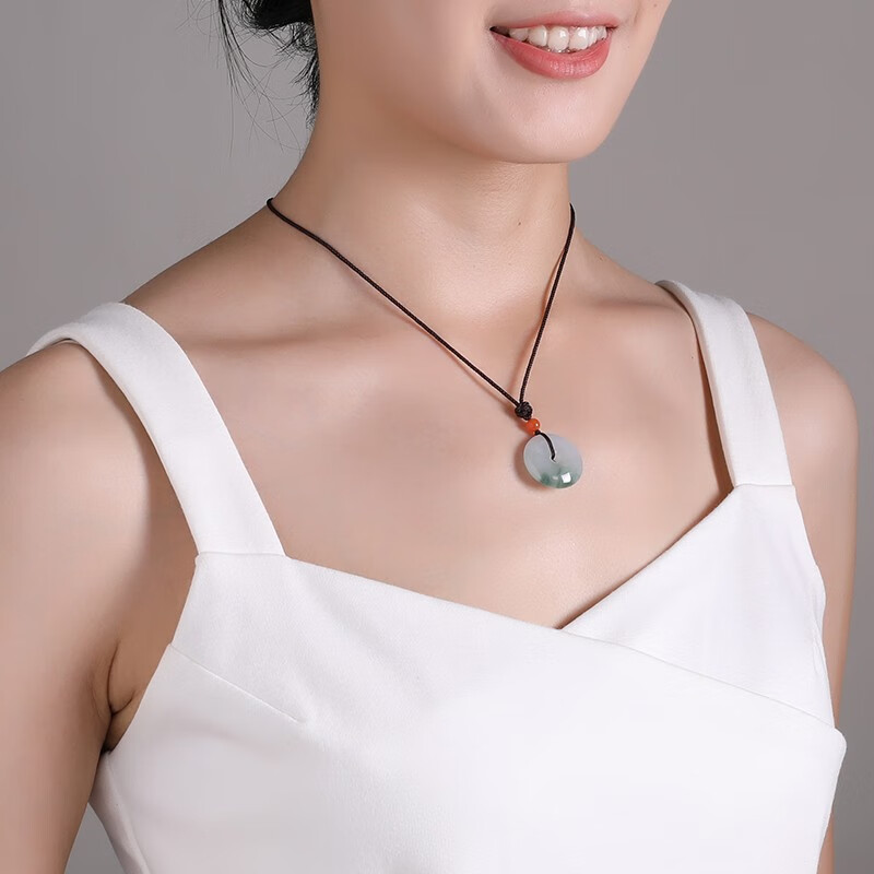 珍唯伊 简单平安扣 翡翠吊坠