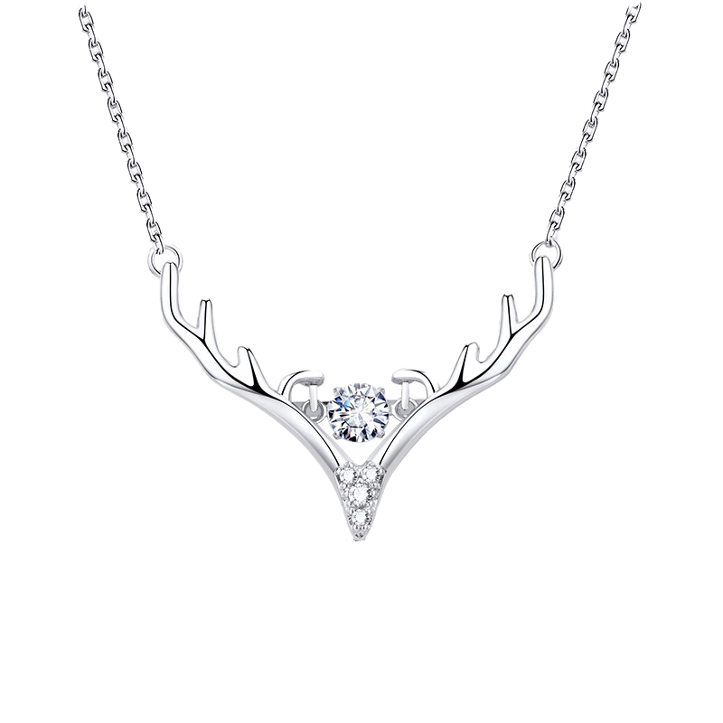 Mymiss 镶锆鹿角项链