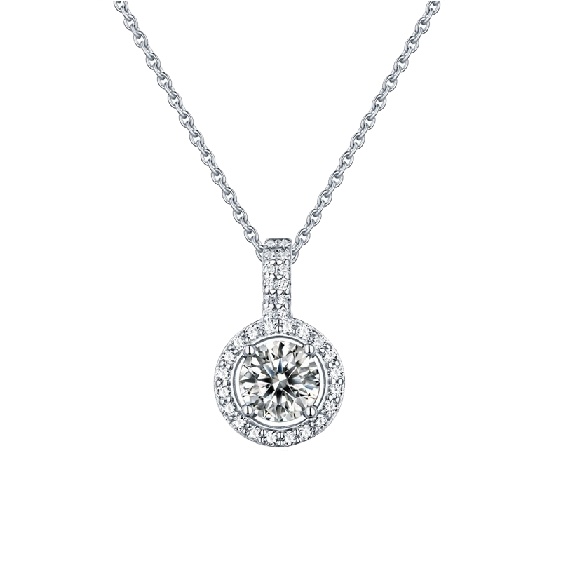 知尊 双工艺莫桑石项链