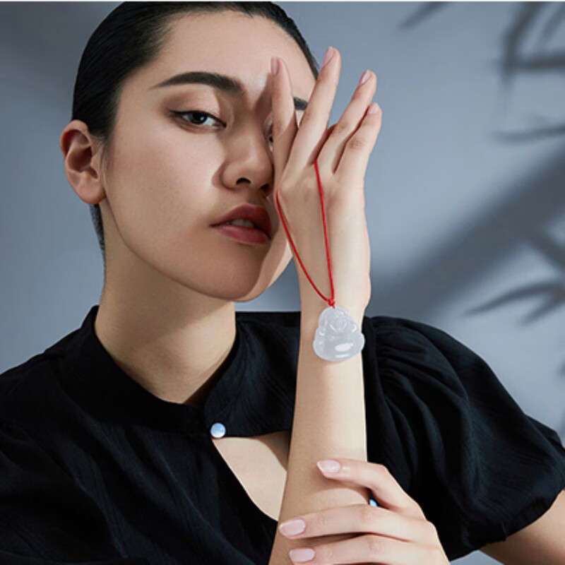 周大福 弥勒佛翡翠吊坠