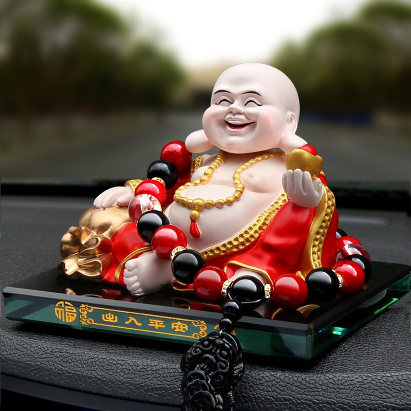 璐艺恺 摇头弥勒佛车载汽车摆件