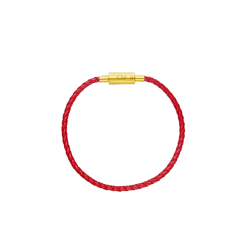 周大福 红色腕绳手链
