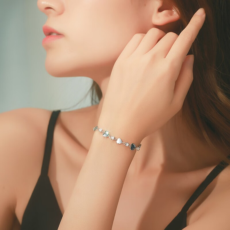 沫兰海洋之心银手链