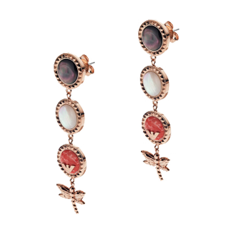 阿玛尼圆珠蜻蜓耳饰