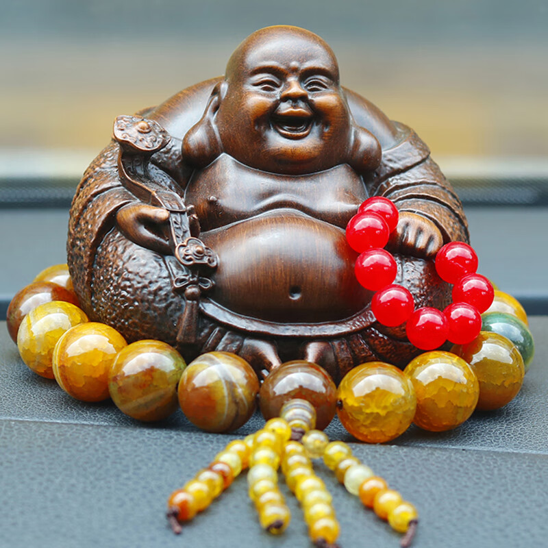 宏途好运弥勒佛汽车摆件