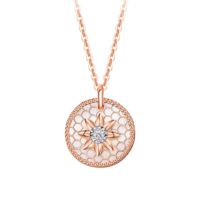 范琦 镂空八芒星 项链