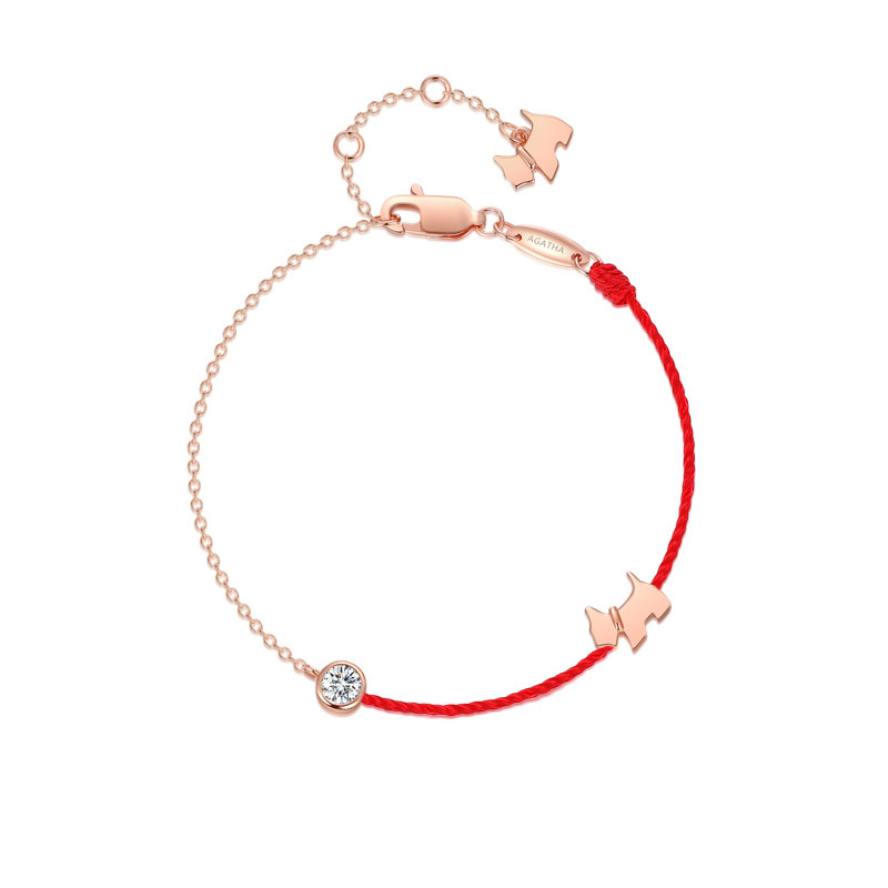 AGATHA 时尚潮流红绳手链