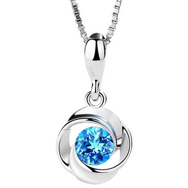 银千惠纯银镶施华洛世奇项链