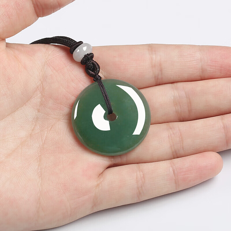 凤禧 满绿色翡翠吊坠