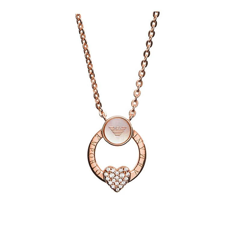 阿玛尼 镂空心形项链