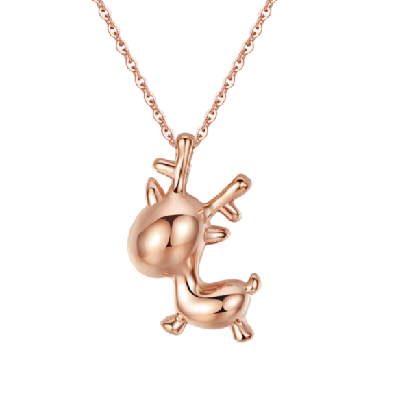 vana 玫瑰金小鹿项链