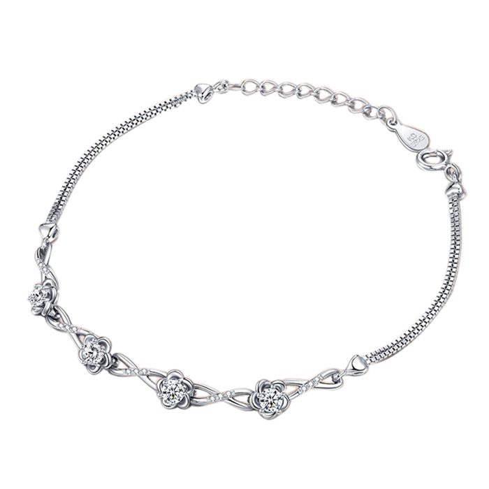 卡蒂罗 支持刻字纯银手链