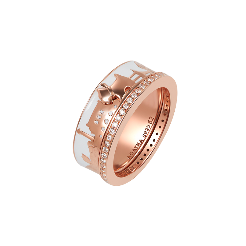 瑷嘉莎 925银叠戴戒指