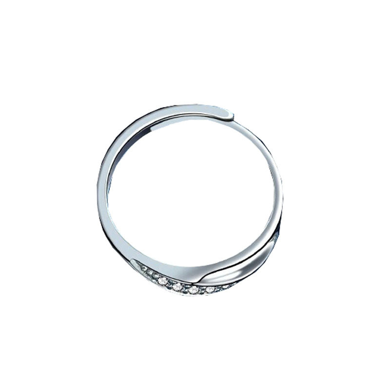 卡蒂罗开口不褪色银饰对戒