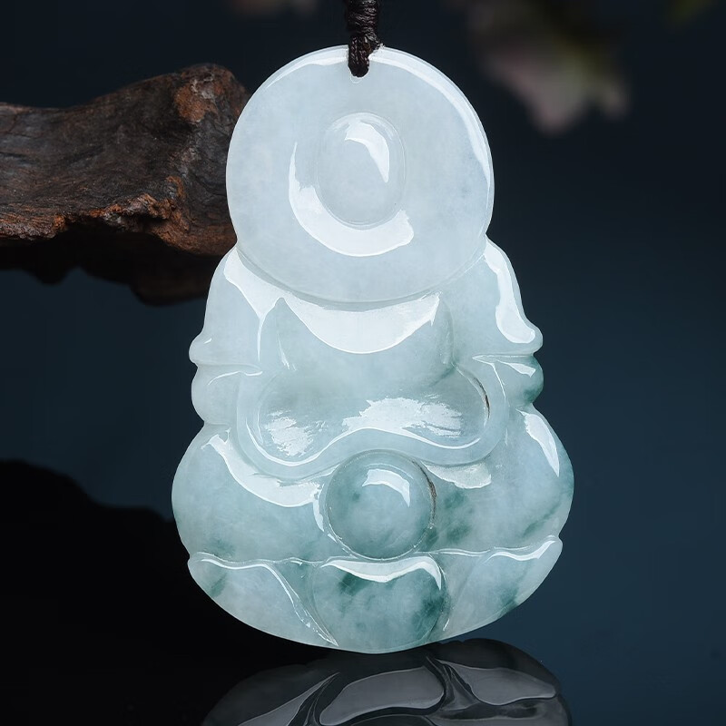 执玉珠宝 冰透观音 翡翠吊坠