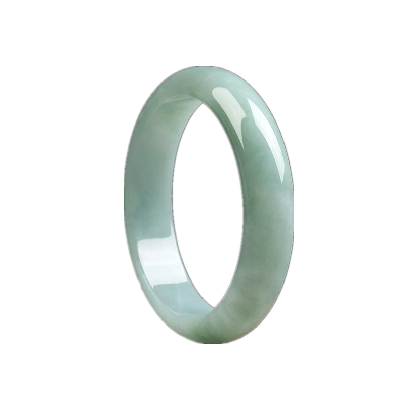 玉观澜淡绿飘花天然翡翠镯子