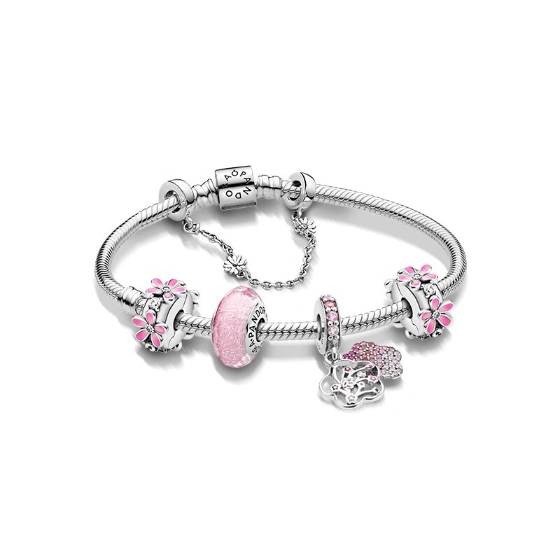 潘多拉 粉色彩虹 手链