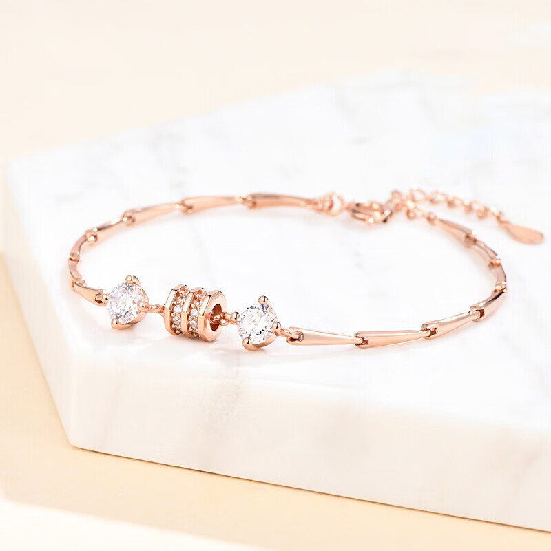 卡蒂罗 足银材质镶嵌手链