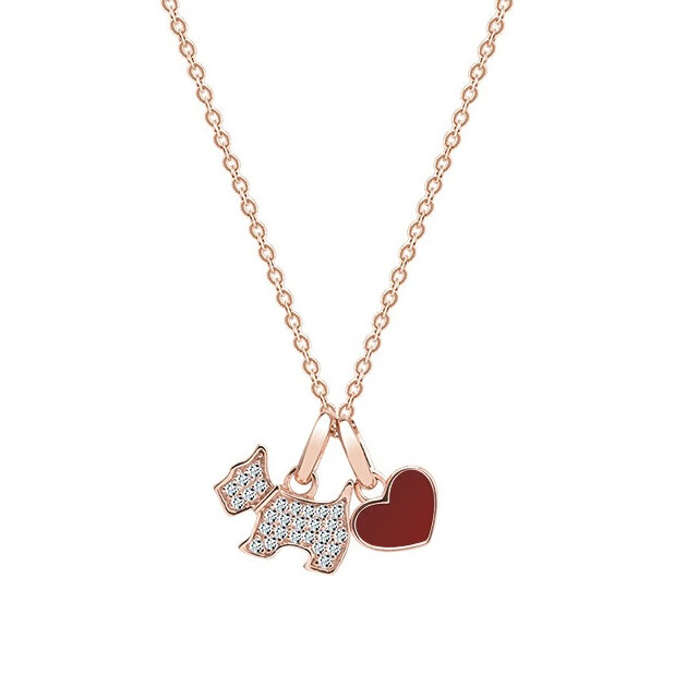 AGATHA爱心小狗项链