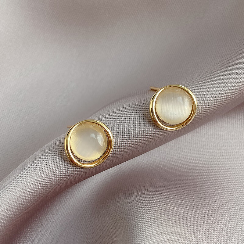 WF 猫眼石精致耳饰