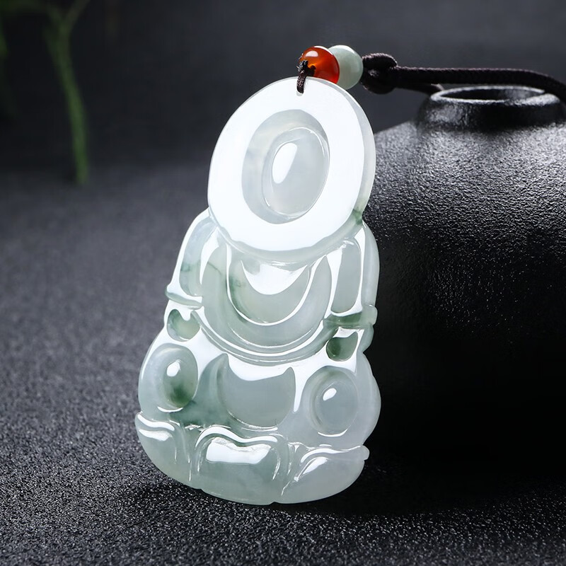 印象眸 观音飘花翡翠吊坠