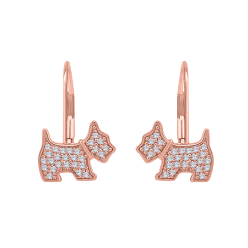 AGATHA 镶钻小狗耳饰