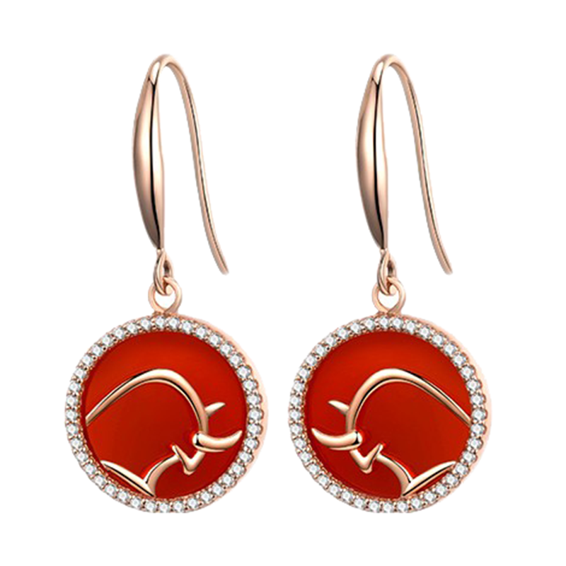 Mymiss 红玛瑙耳饰