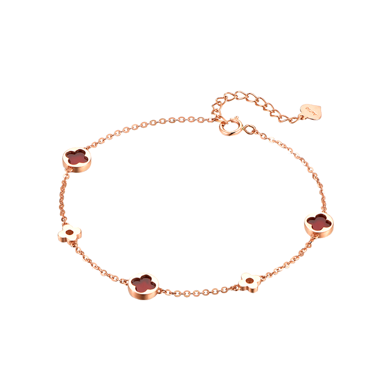 爱的约定 18K金红玛瑙手链