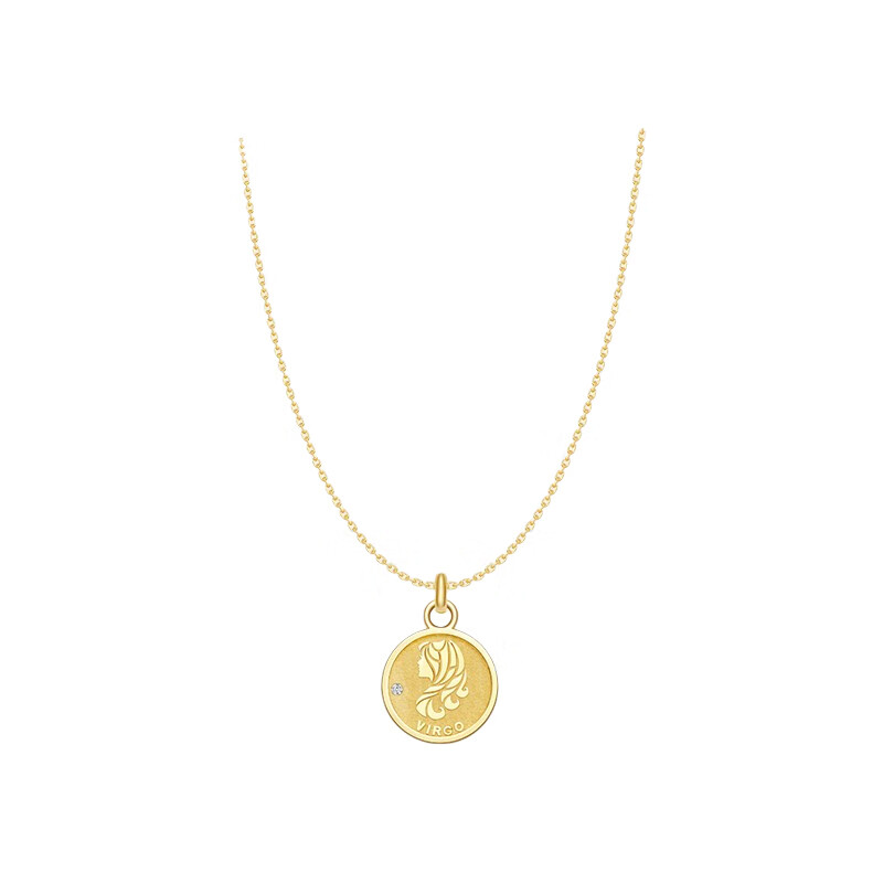 何方珠宝星座金币项链