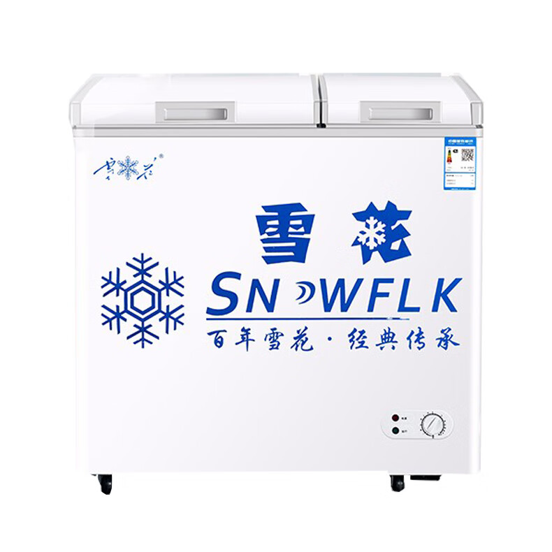 雪花 小型迷你卧式双温冰柜