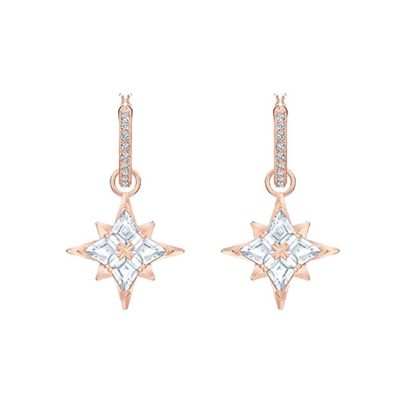 施华洛世奇 多棱雪花耳饰