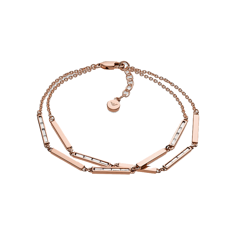 阿玛尼 双层方钻 手链