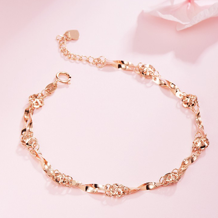 法蔻 定情花18k金手链