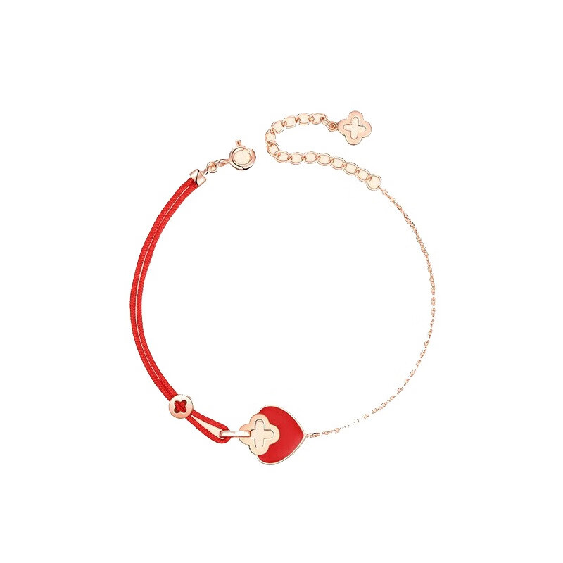 卡蒂罗 925银小红心 手链